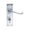 Contract Victorian Scroll Lever On Wc Backplate - Satin Chrome