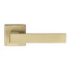 Techna Lever On Square Rose  - Antique Brass
