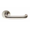 19mm Dia.Grade 4 Return To Door Safety  Lever On Round Rose - Satin Stainless Steel