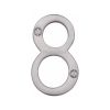 Heritage Brass Numeral 8 Face Fix 76mm (3") Satin Chrome finish