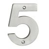 Numerals Number 5  - Satin Stainless Steel