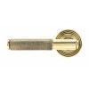 Aged Brass Brompton Lever on Rose Set (Beehive) - Unsprung