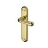 Heritage Brass Door Handle Lever Latch Charlbury Design Polished Brass finish
