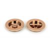 Polished Bronze 75mm Plain Round Pull - Privacy Set