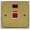 Eurolite Stainless Steel 45Amp Switch with Neon Indicator Polished Brass
