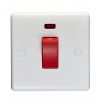 Eurolite Enhance White Plastic 45Amp Switch with Neon Indicator White