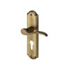 Heritage Brass Door Handle for Euro Profile Plate Howard Design Antique Brass finish