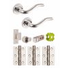 Jigtech Solar Privacy Door Pack Polished Chrome - JTB81000