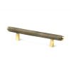 Aged Brass Full Brompton Pull Handle - Small