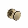 Millhouse Brass Boulton Solid Brass Stepped Mortice Door Knob on Concealed Fix Rose - Antique Brass