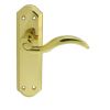 Wentworth Lever On Latch Backplate - Polished Brass