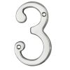 Numerals (0-9) Number 3 - Polished Chrome