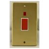 Eurolite Stainless Steel 45Amp Switch with Neon Indicator Satin Brass