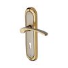 Heritage Brass Door Handle Lever Lock Ambassador Design Jupiter finish