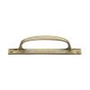 Heritage Brass Pull Handle on Plate Antique Brass Finish