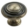 Traditional Pattern Knob 34mm - Antique Burnished Brass