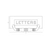6358 Engraved Letter Plate with handle