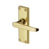 Heritage Brass Door Handle Lever Latch Victoria Short Design Polished Brass finish
