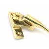 Polished Brass Night-Vent Locking Peardrop Fastener - LH