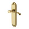Heritage Brass Door Handle Lever Latch Maya Design Polished Brass finish