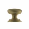 Old English Lincoln Solid Brass Victorian Cabinet Knob 38mm on Concealed Fix - Satin Brass
