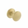 Millhouse Brass Edison Solid Brass Domed Mortice Door Knob on Concealed Fix Rose - Satin Brass