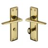Heritage Brass Door Handle for Bathroom Kendal Design Polished Brass finish