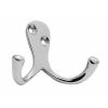 Victorian Double Robe Hook - Polished Chrome