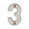 Heritage Brass Numeral 3 Face Fix 76mm (3") Satin Nickel finish