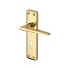 Heritage Brass Door Handle Lever Lock Kendal Design Polished Brass finish