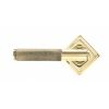 Aged Brass Brompton Lever on Rose Set (Square) - Unsprung