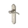 Heritage Brass Door Handle Lever Lock Verona Small Design Satin Nickel finish