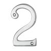 Numerals (0-9) Number 2 - Polished Chrome