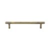 Heritage Brass Cabinet Pull Complete Knurl Design 128mm CTC Antique Brass finish