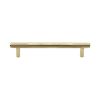Heritage Brass Cabinet Pull Complete Knurl Design 128mm CTC Polished Brass finish