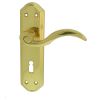 Wentworth Lever On Lock Backplate - Polished Brass