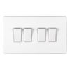 Eurolite Concealed 3mm 4 Gang Switch White