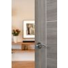 Mediterranean Ancon Lever Door Handle on Round Rose - Polished Chrome