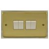 Eurolite Stainless Steel 4 Gang Switch Polished Brass