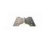 Atlantic (Solid Brass) Parliament Hinges 4" x 2" x 4mm - Distressed Silver (Pair)