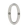 Heritage Brass Numeral 0 Face Fix 76mm (3") Satin Nickel finish