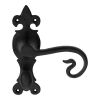 Curly Tail Lever On Wc Backplate - Black Antique