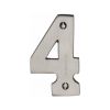 Heritage Brass Numeral 4 Face Fix 76mm (3") Satin Nickel finish