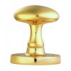 Oval Mortice Knob - Polished Brass