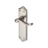 Heritage Brass Door Handle Lever Latch Buckingham Design Satin Nickel finish