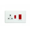 Eurolite Concealed 3mm 45Amp Switch with a socket White