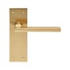 Trentino Lever On Backplate Latch  - Satin Brass