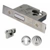 Euro Profile Bs Cylinder Deadlock 76mm - Satin Stainless Steel