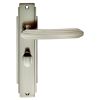 Art Deco Lever On Wc Backplate - Satin Nickel