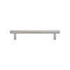 Heritage Brass Cabinet Pull Complete Knurl Design 128mm CTC Polished Nickel finish